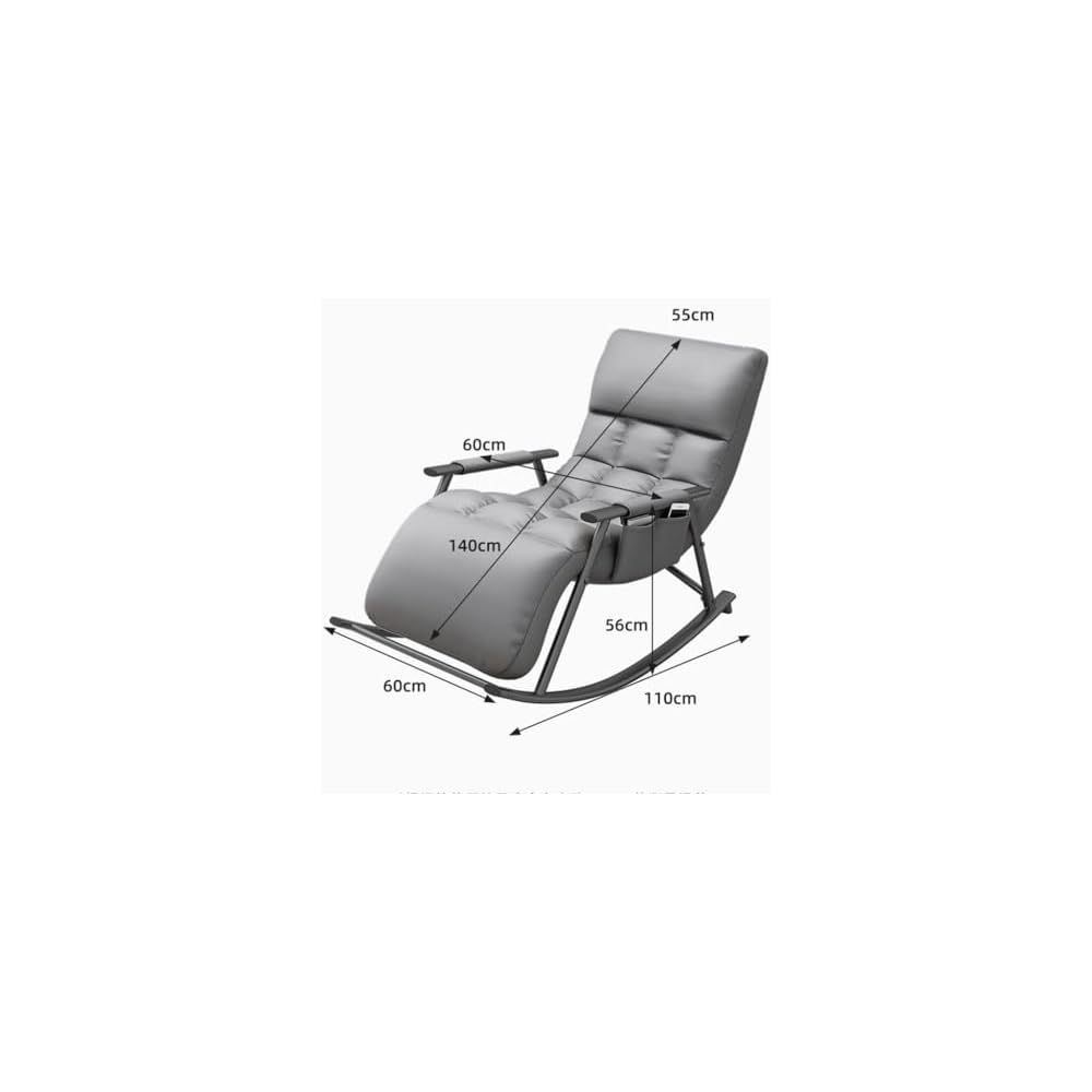 LSLYTQ Mid Century Rocking Chair Bedroom Recliner - Upholstered Padded Seat for Home Living Room, Lounge - Rocking Chair