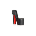 Master Series Red and Black Stiletto Throne Chair, Vegan Leather Decorative Seat - Comfortable and Sturdy, 1 Piece