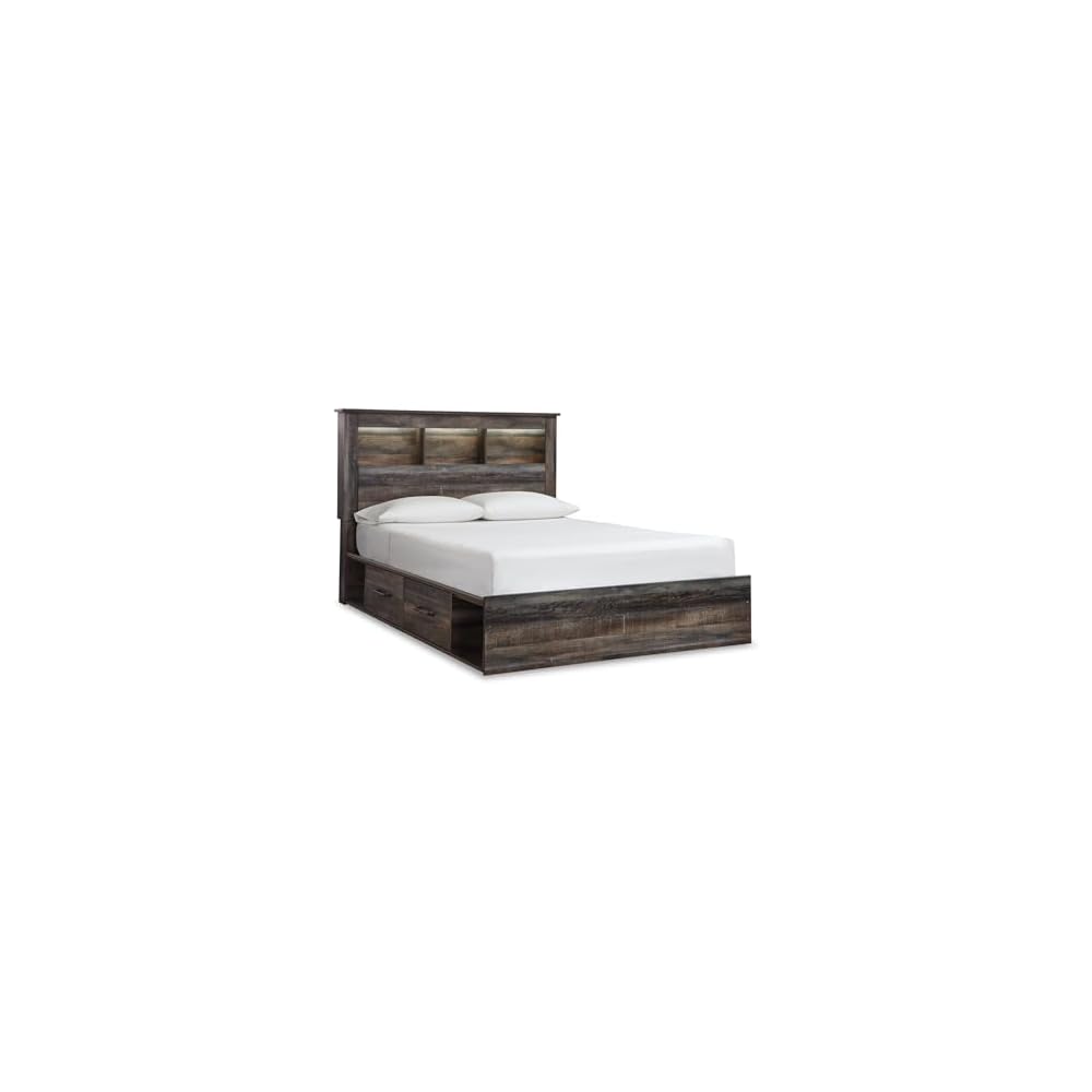 Signature Design by Ashley Queen Bookcase Bed with 4 Storage Drawers