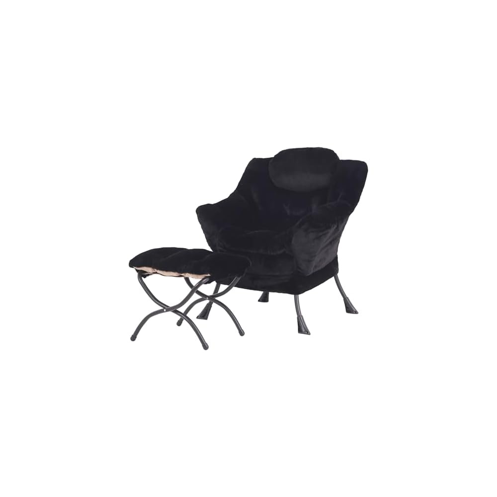 Modern Lazy Chair with Ottoman Lounge Accent Reading Chair for Living Room