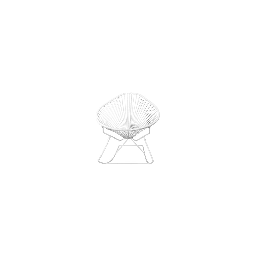 Innit Designs Acapulco Rocker, Grey Weave on White Frame
