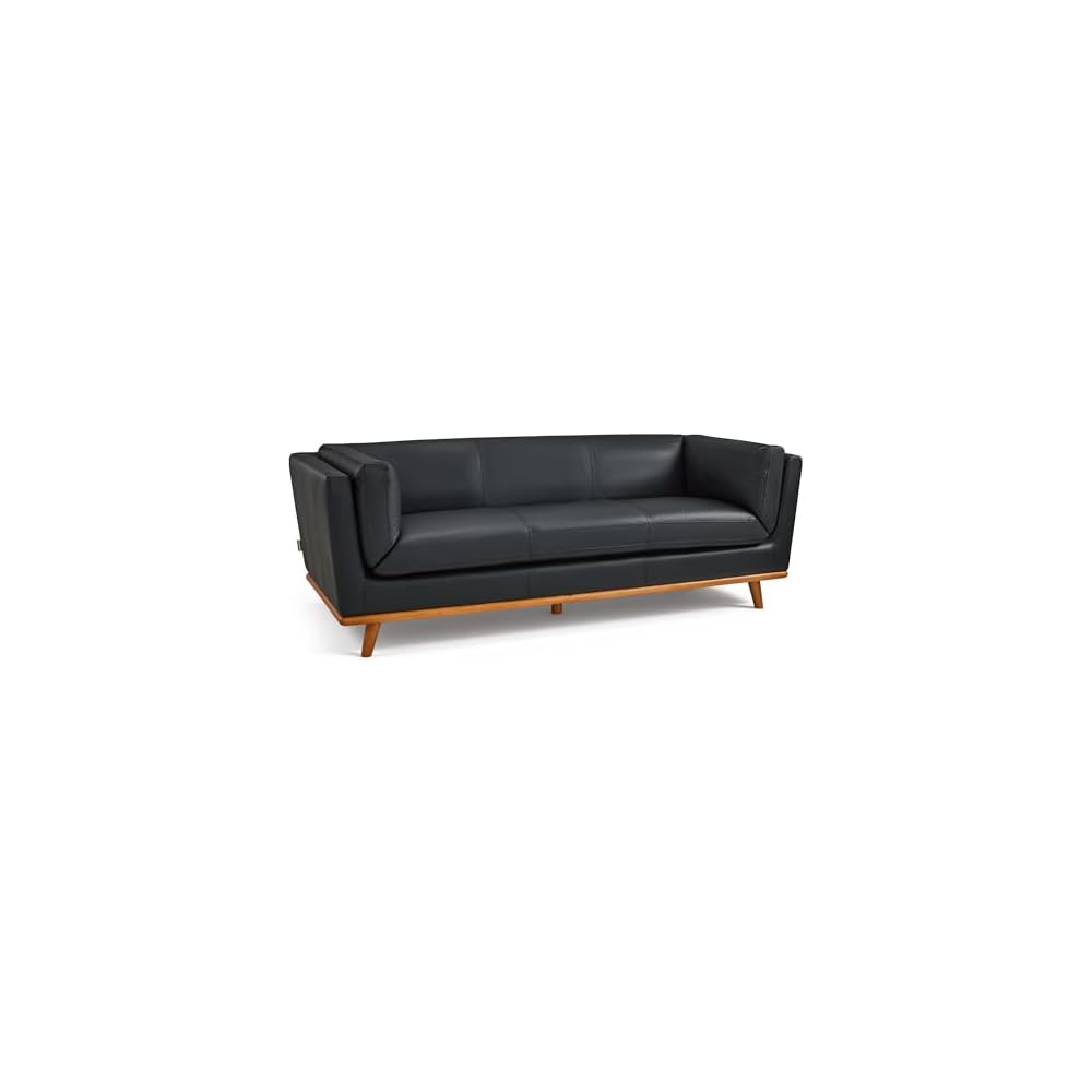 MCombo 88'' Genuine Leather Sofa, 100% Full-Grain Leather Sofa VE701