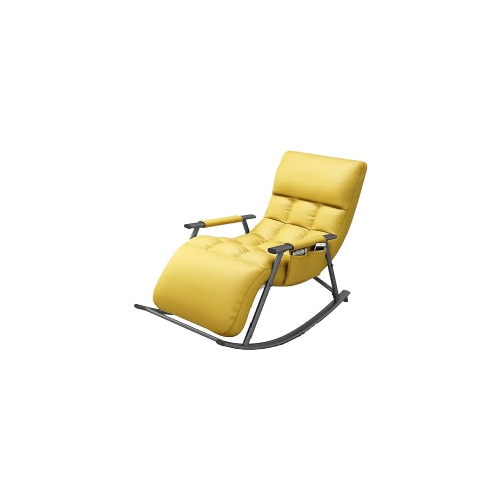 LSLYTQ Mid Century Rocking Chair Bedroom Recliner - Upholstered Padded Seat for Home Living Room, Lounge - Rocking Chair