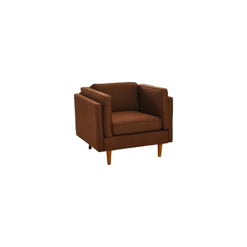 Creative Co-Op Atley High Sided Armchair Accent Chair, 37" L x 33" W x 32" H, Coastal White