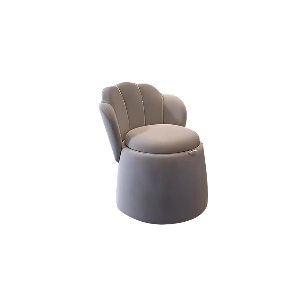 Modern Pink Makeup Chair with Storage Round Sofa Armchair for Bedroom & Living Room Stylish Accent Stool Trendy Club and Home Decoration Seat