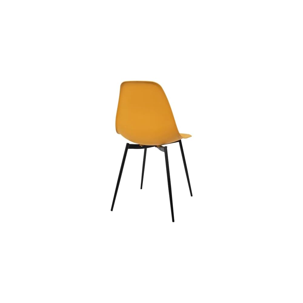 HOME DECO FACTORY, HD0398 Set of 6 Yellow Gustav Chairs Les P'Tits Prix Furniture Seat Table Chair Chair 50.7 x 84.8 x 45.5 cm Seat Height 45 cm Yellow Black