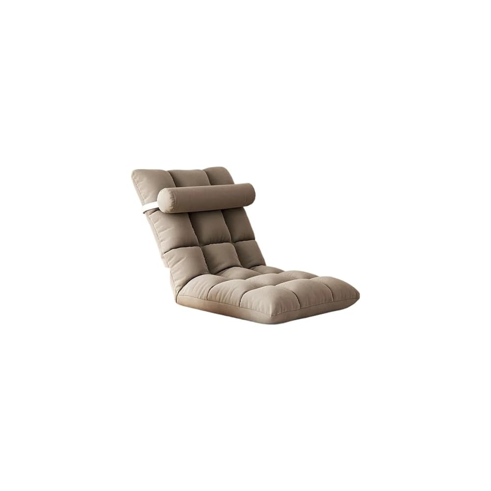 Lazy Person Sofa Net Red Seat Can Lie and Sleep Window Cushion Dormitory Bedroom Folding Bed On The Backrest Chair(Light Yellow)