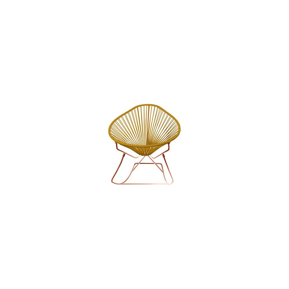 Innit Designs Acapulco Rocker, Grey Weave on White Frame