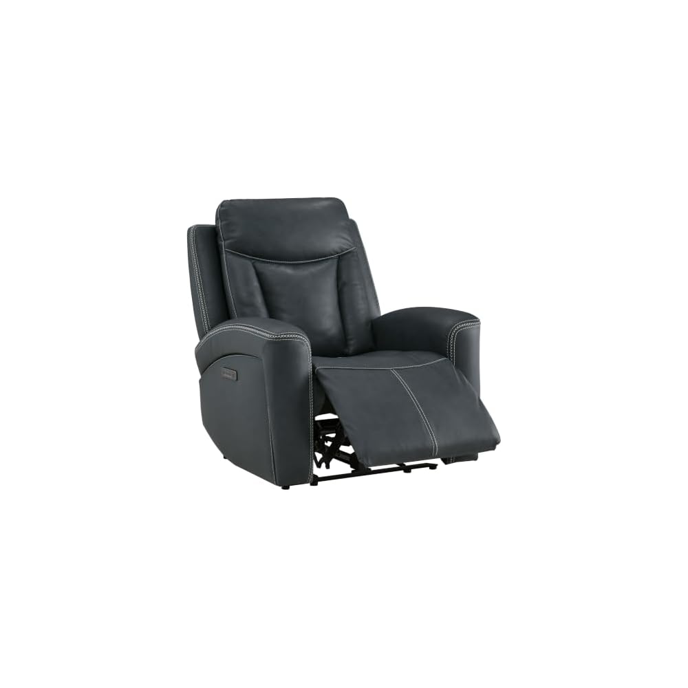 CHITA Genuine Leather Super Zero Gravity Power Recliner Chair, Cafe Brown
