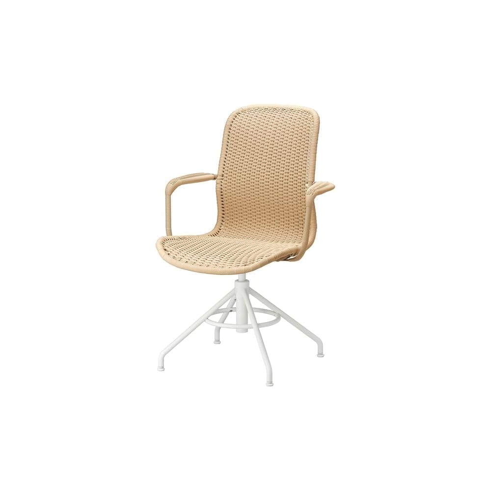 ProTuning STIGBYGEL Swivel chair with armrests, beige/white