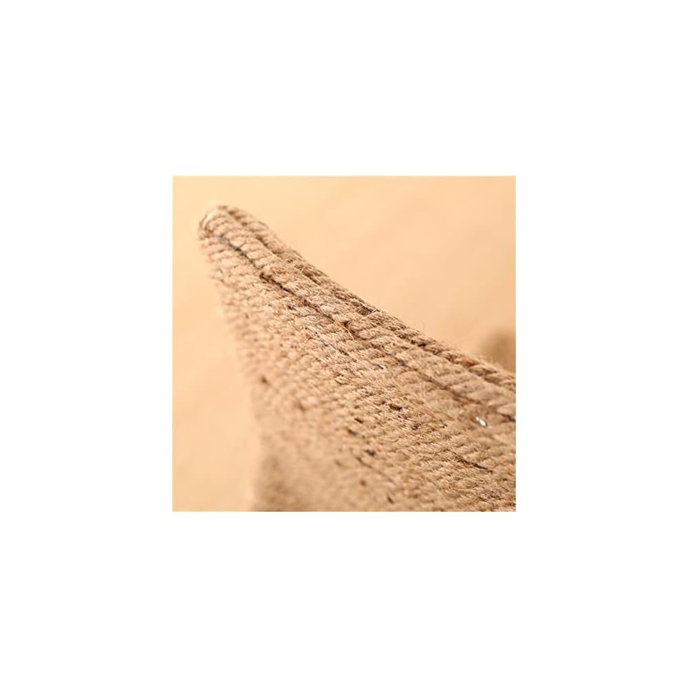 2pcs/lot Floor Chair Handcrafted Padded Knitted Hemp Chair with Backrest Meditation Chair (Natural 43x48x38cm)