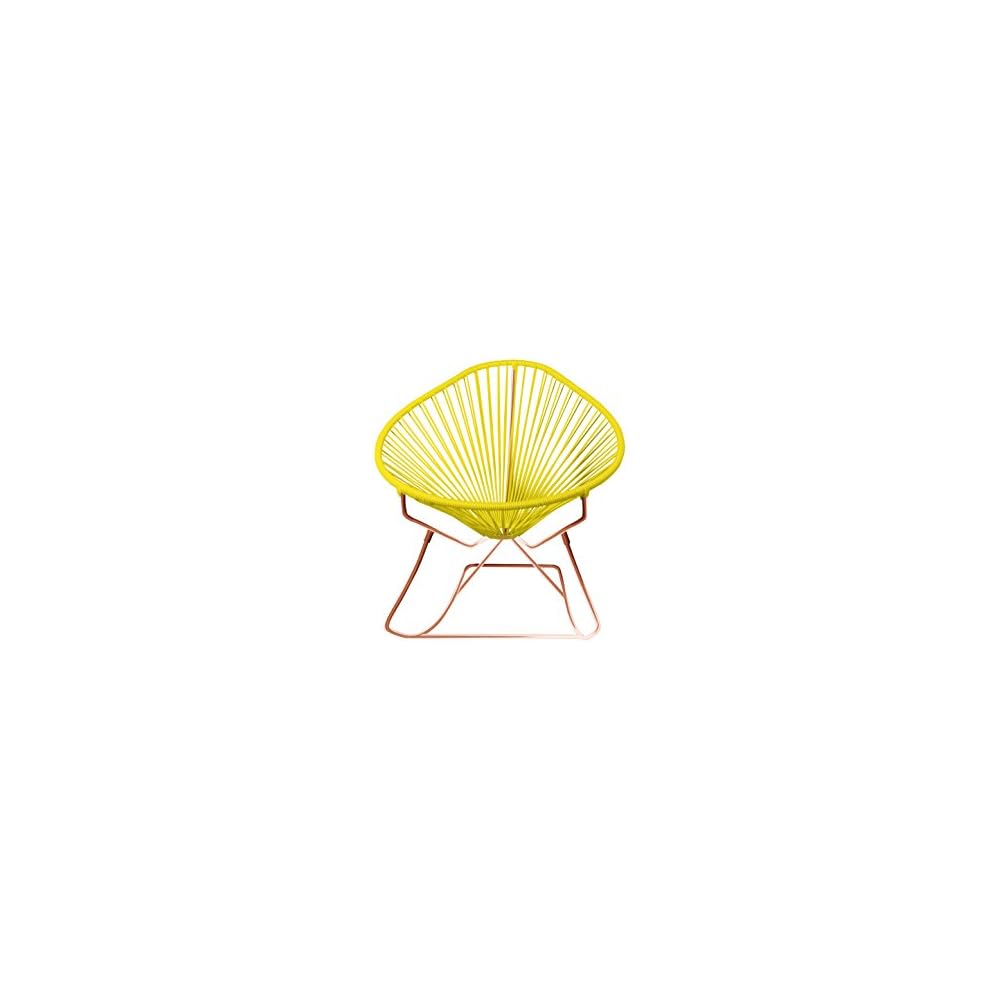 Innit Designs Acapulco Rocker, Grey Weave on White Frame