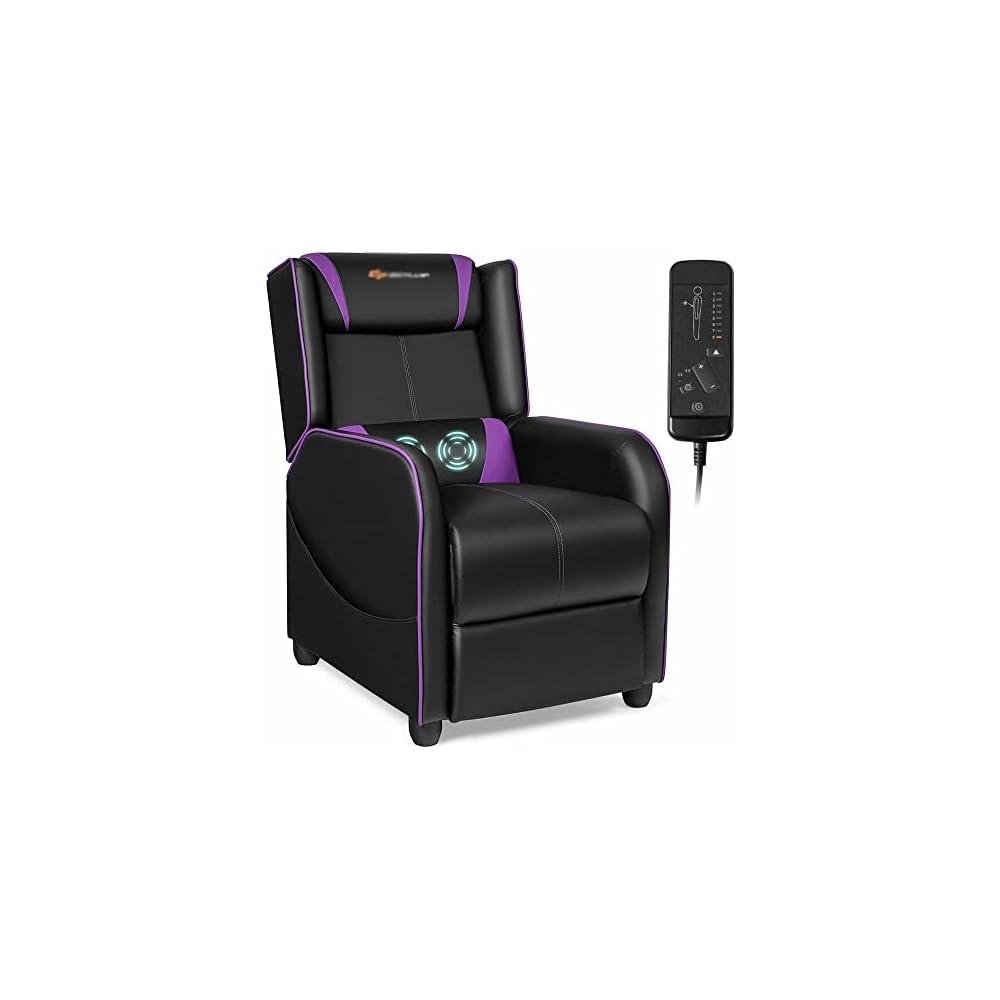 Massage Gaming Recliner Chair Single Living Room Sofa Home Theater Seat(E)