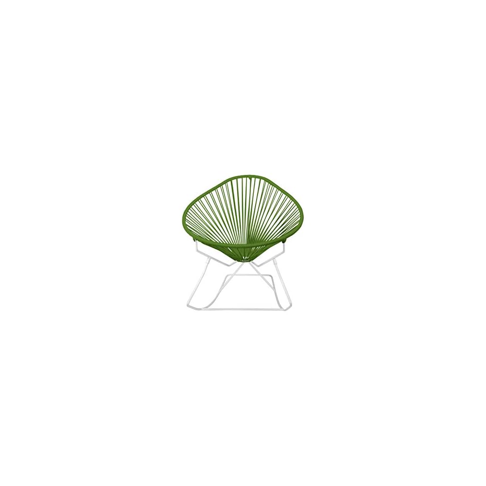 Innit Designs Acapulco Rocker, Grey Weave on White Frame
