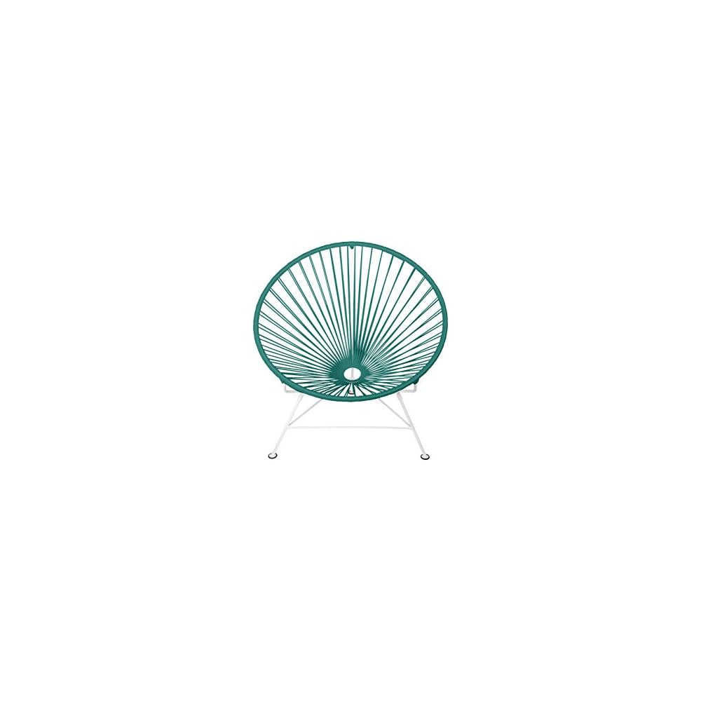 Innit Designs Acapulco Rocker, Grey Weave on White Frame