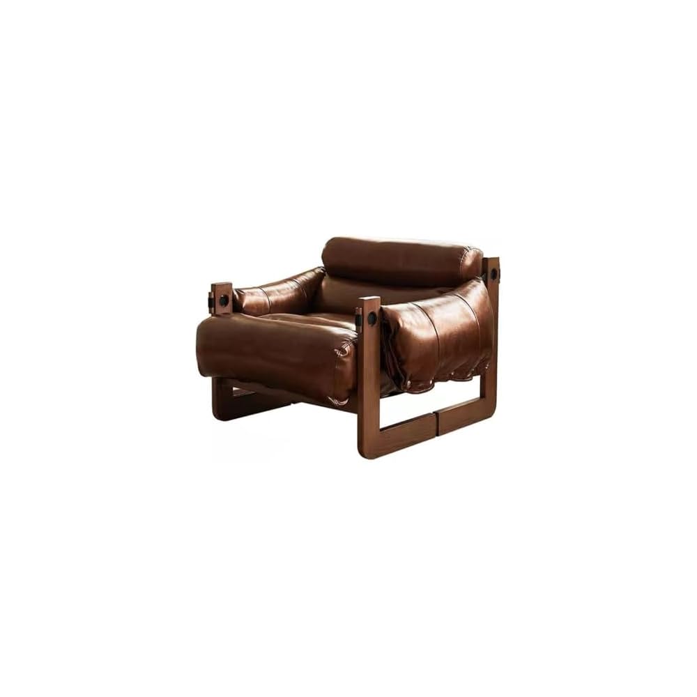 Single Sofa Lounge Chair Antique Solid Wood Chair Household Balcony Chaise Lounge