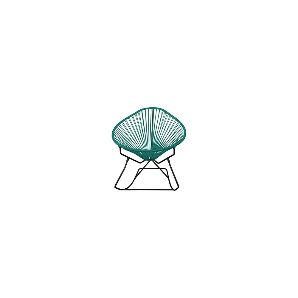 Innit Designs Acapulco Rocker, Grey Weave on White Frame