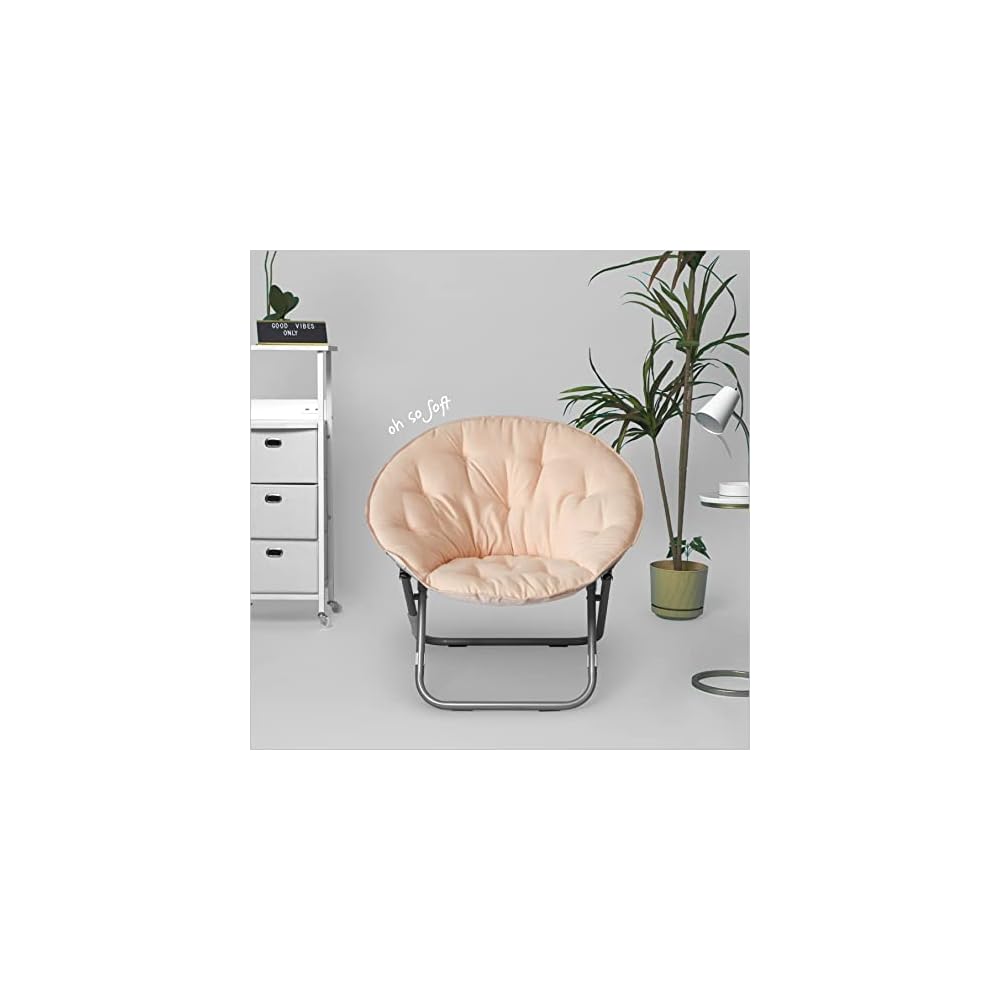 Urban Lifestyle Micromink Saucer Chair, Peach