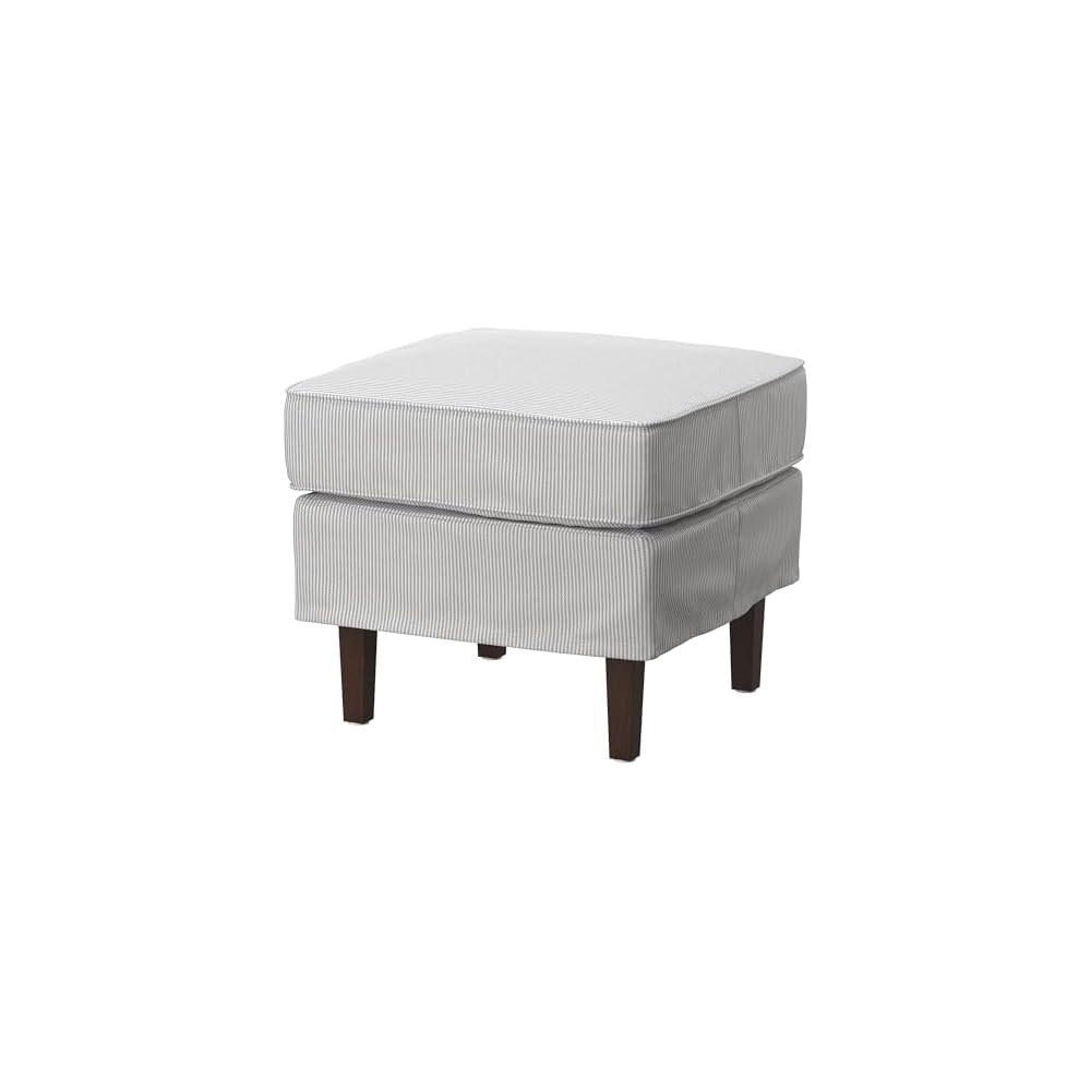 ProTuning ROCKSJÖN Armchair with footstool, Klovsta grey/white