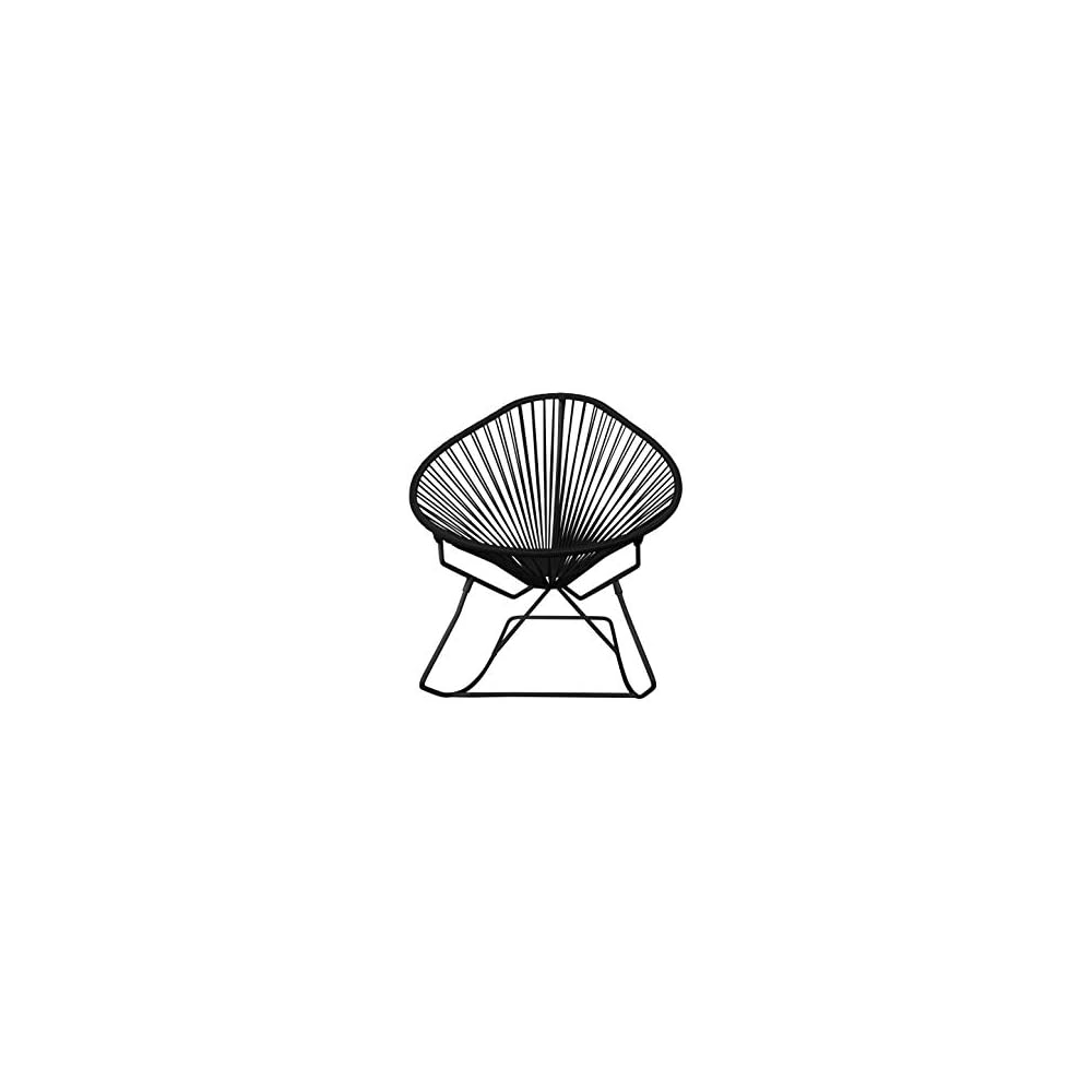 Innit Designs Acapulco Rocker, Grey Weave on White Frame