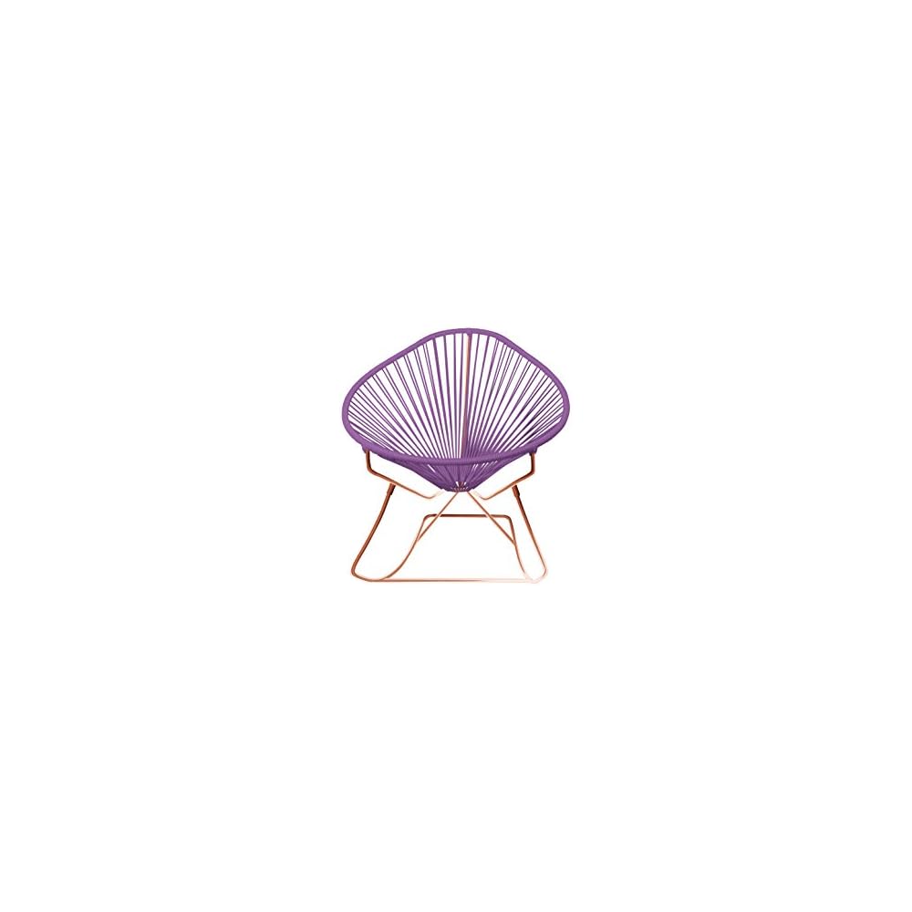 Innit Designs Acapulco Rocker, Grey Weave on White Frame