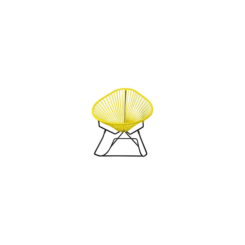 Innit Designs Acapulco Rocker, Grey Weave on White Frame