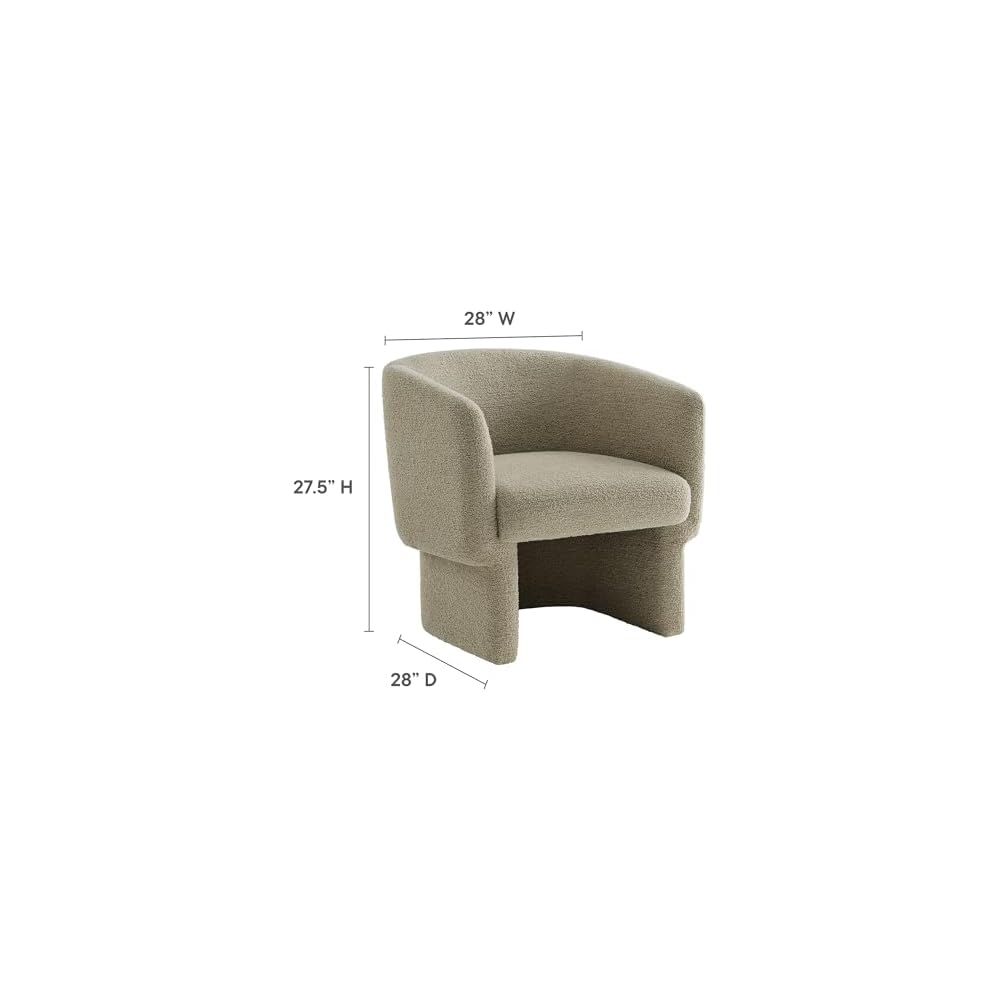 Modway Muse Comfy Barrel Accent Chair in Cork