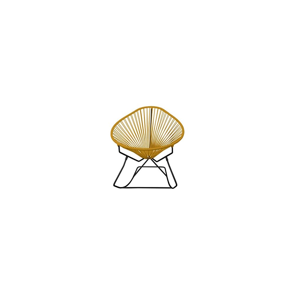 Innit Designs Acapulco Rocker, Grey Weave on White Frame