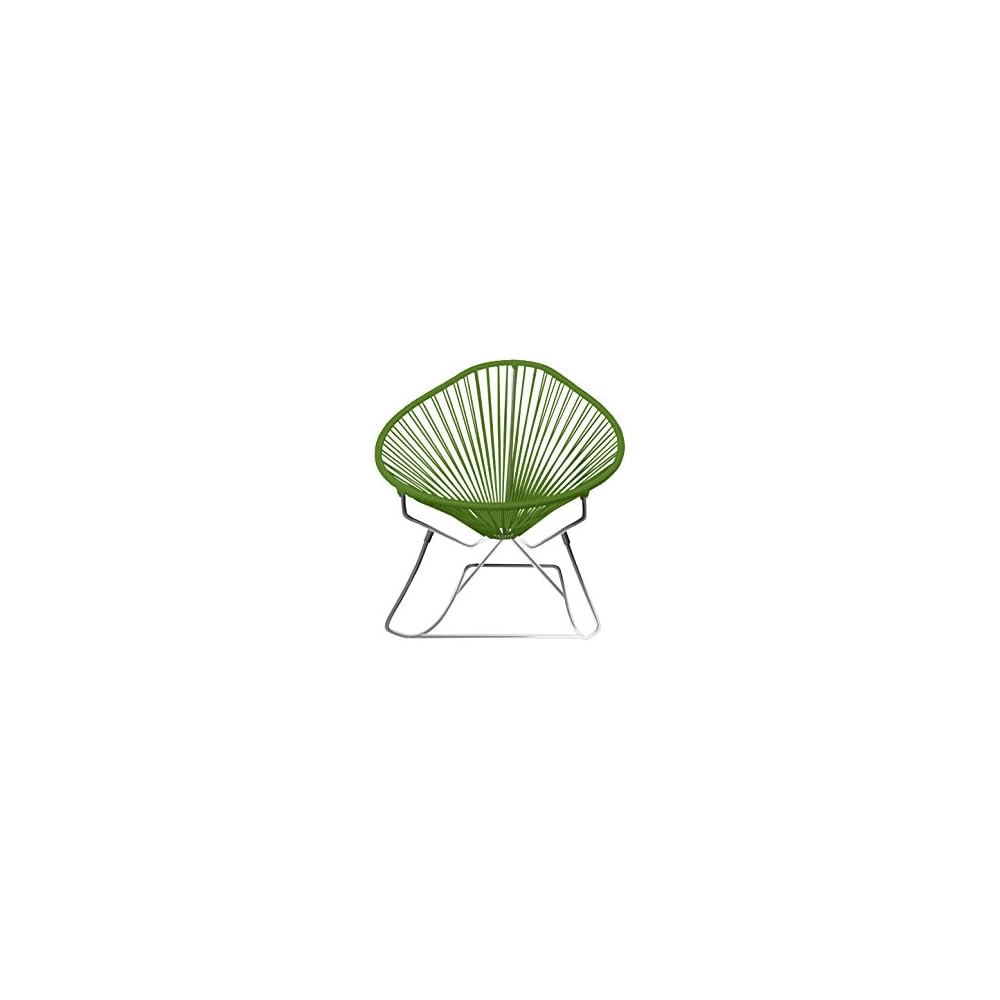 Innit Designs Acapulco Rocker, Grey Weave on White Frame
