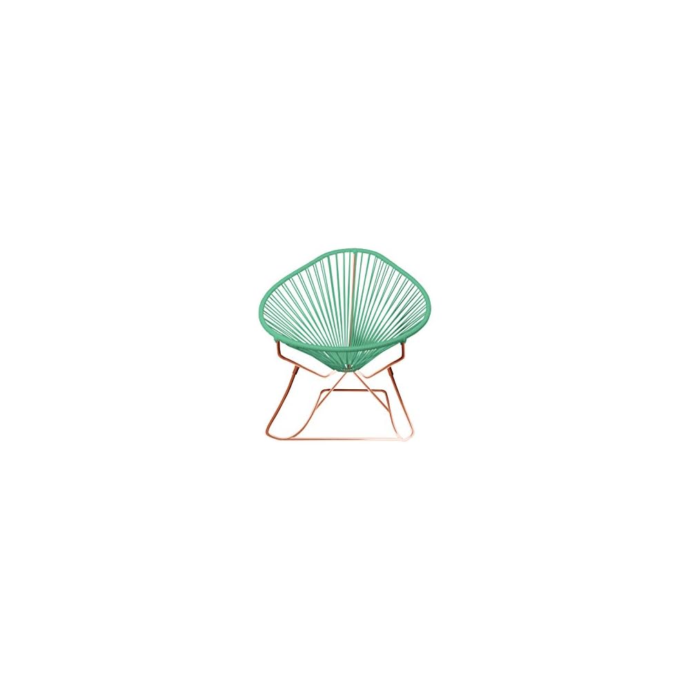 Innit Designs Acapulco Rocker, Grey Weave on White Frame