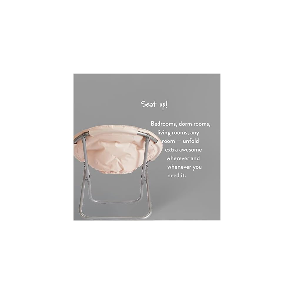 Urban Lifestyle Micromink Saucer Chair, Peach