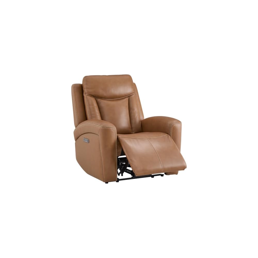 CHITA Genuine Leather Super Zero Gravity Power Recliner Chair, Cafe Brown