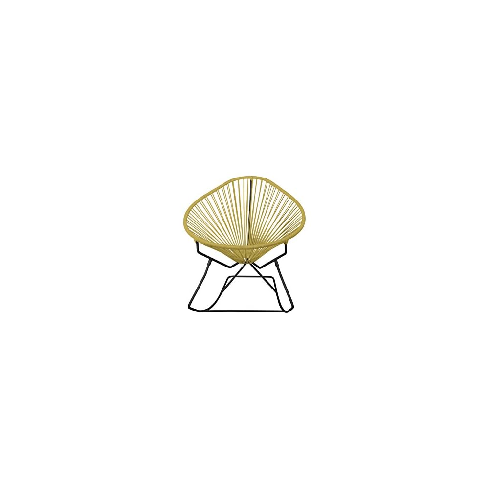 Innit Designs Acapulco Rocker, Grey Weave on White Frame