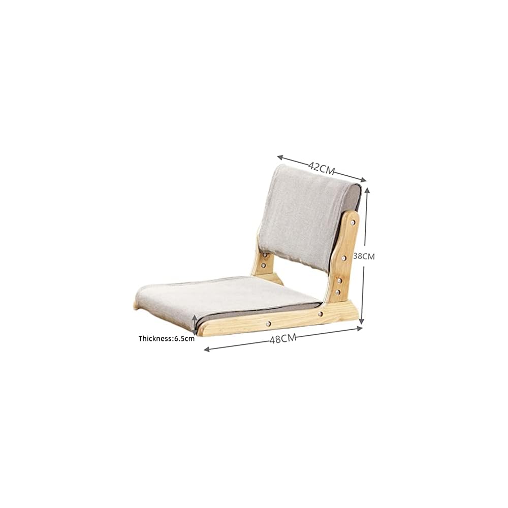 Chair Seat with Cushion Living Room Balcony Window Foldable Tatami with Back Support Floor