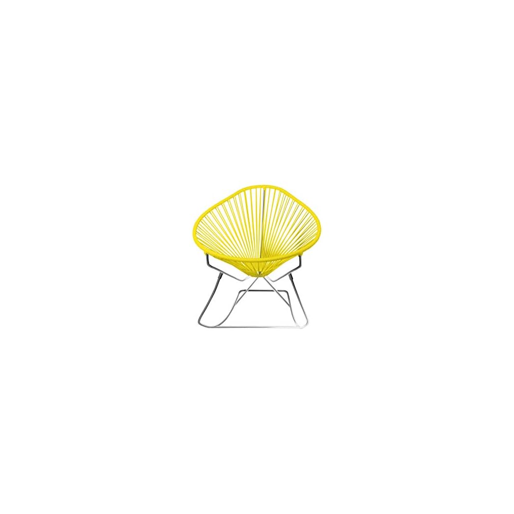 Innit Designs Acapulco Rocker, Grey Weave on White Frame