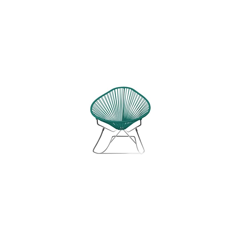 Innit Designs Acapulco Rocker, Grey Weave on White Frame