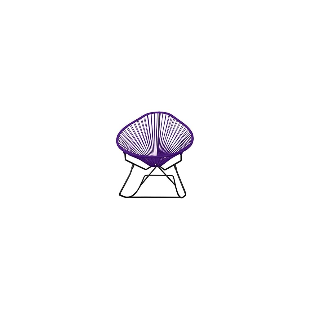 Innit Designs Acapulco Rocker, Grey Weave on White Frame