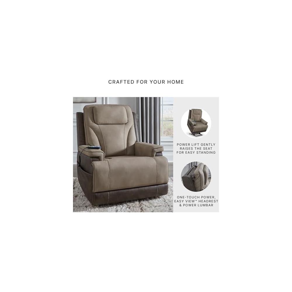 Signature Design by Ashley Power Lift Recliner with Heat and Massage