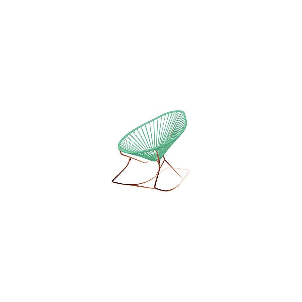Innit Designs Acapulco Rocker, Grey Weave on White Frame