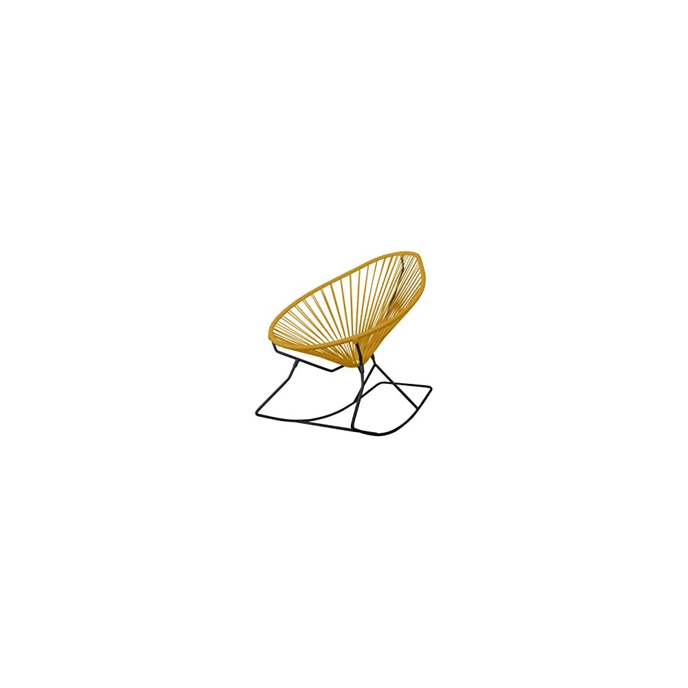 Innit Designs Acapulco Rocker, Grey Weave on White Frame