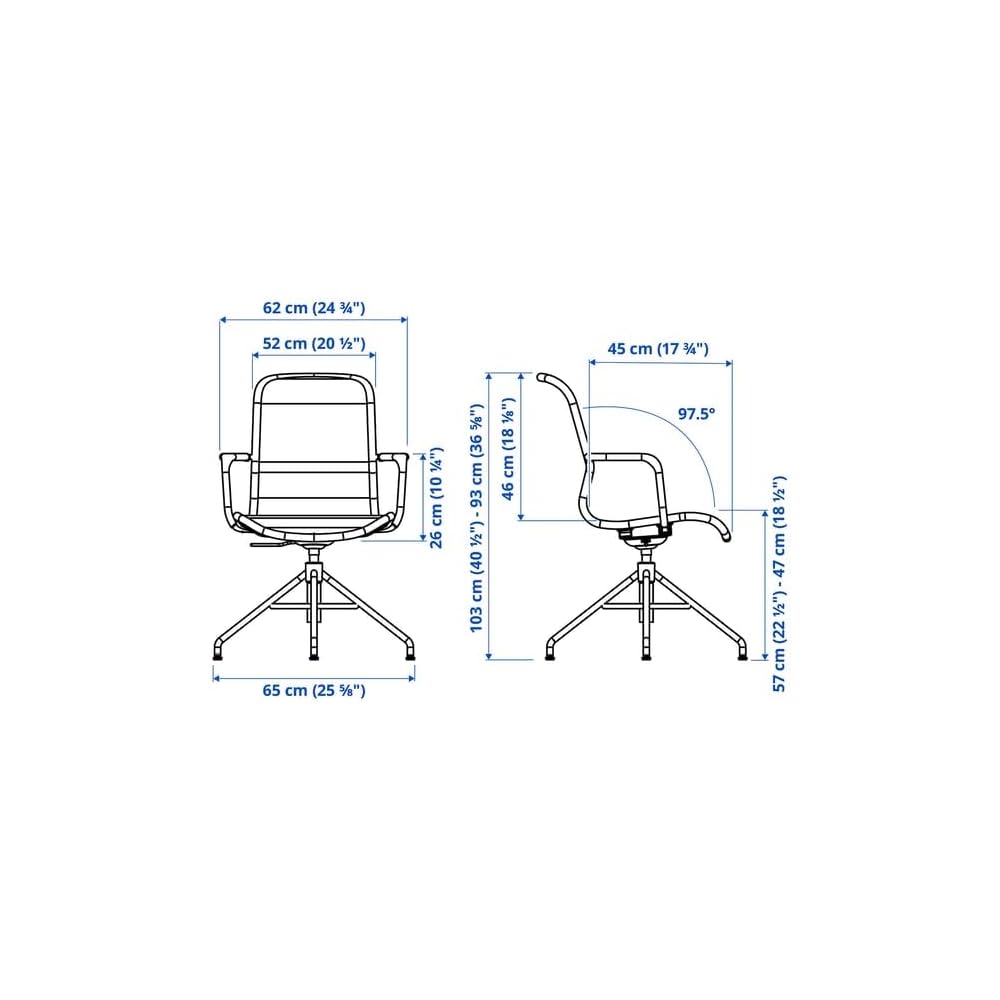 ProTuning STIGBYGEL Swivel chair with armrests, beige/white