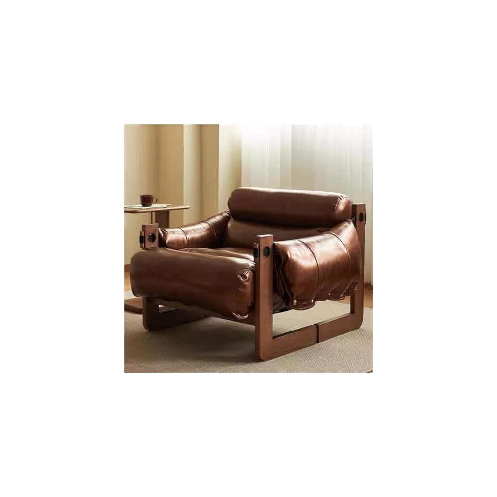 Single Sofa Lounge Chair Antique Solid Wood Chair Household Balcony Chaise Lounge