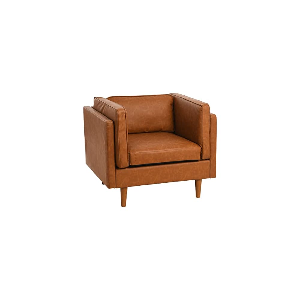 Creative Co-Op Atley High Sided Armchair Accent Chair, 37" L x 33" W x 32" H, Coastal White