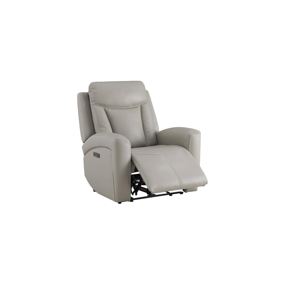 CHITA Genuine Leather Super Zero Gravity Power Recliner Chair, Cafe Brown