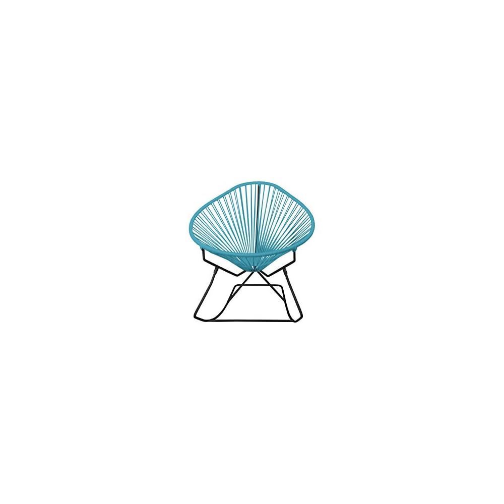 Innit Designs Acapulco Rocker, Grey Weave on White Frame
