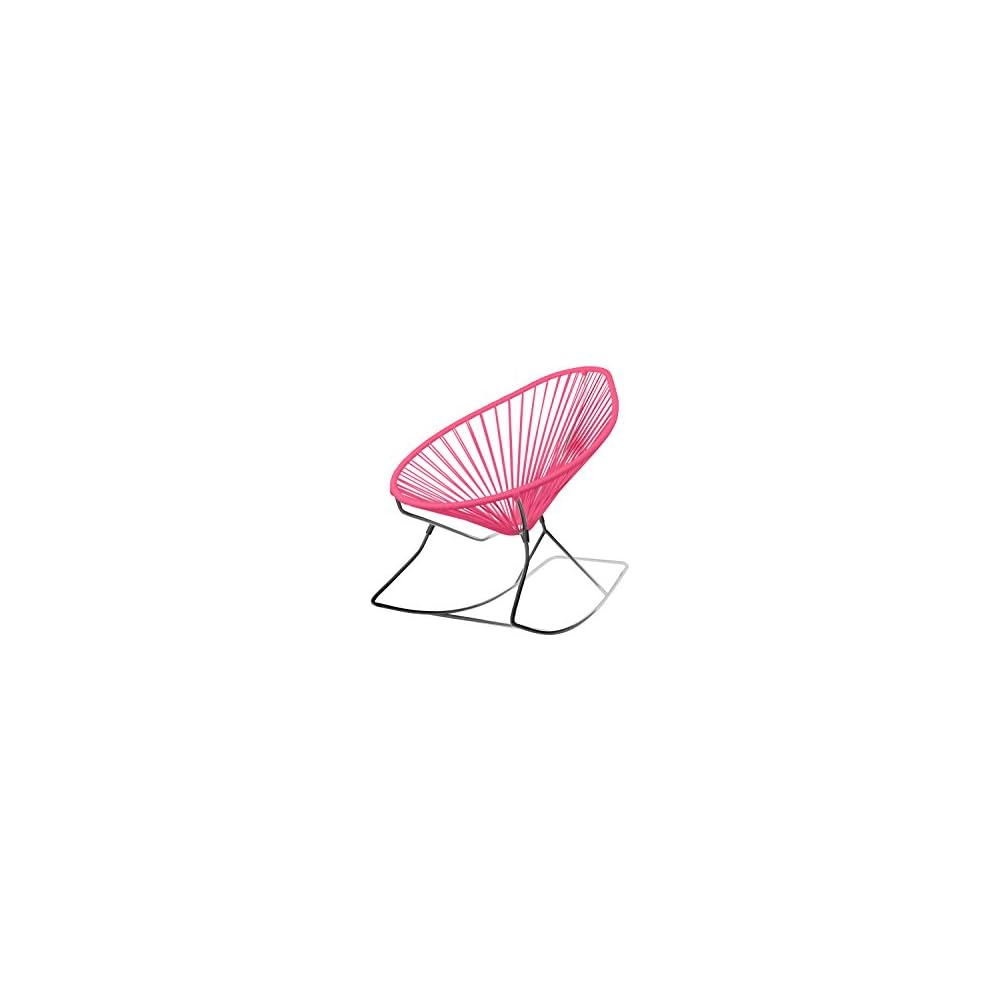 Innit Designs Acapulco Rocker, Grey Weave on White Frame