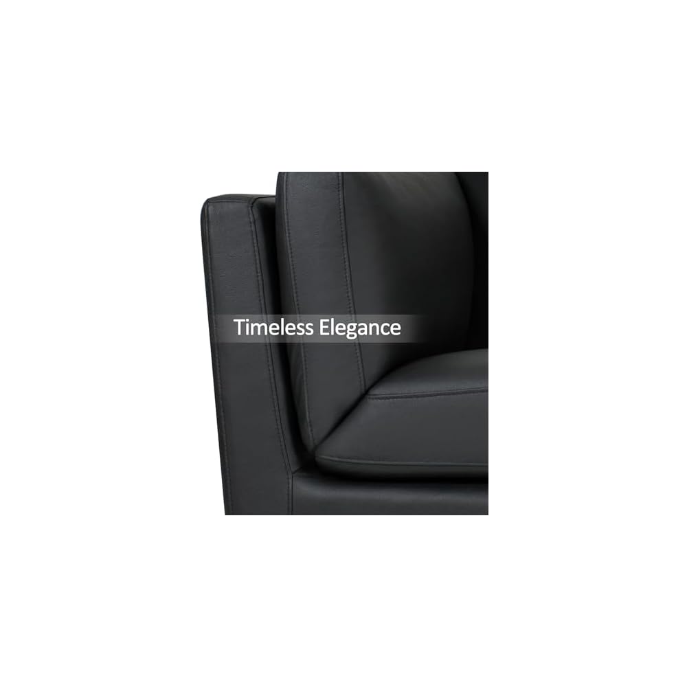 MCombo 88'' Genuine Leather Sofa, 100% Full-Grain Leather Sofa VE701