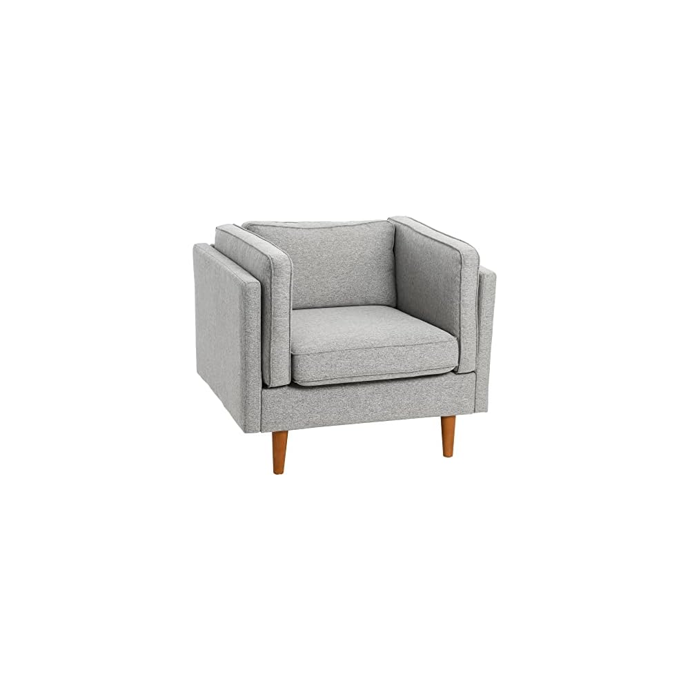 Creative Co-Op Atley High Sided Armchair Accent Chair, 37" L x 33" W x 32" H, Coastal White