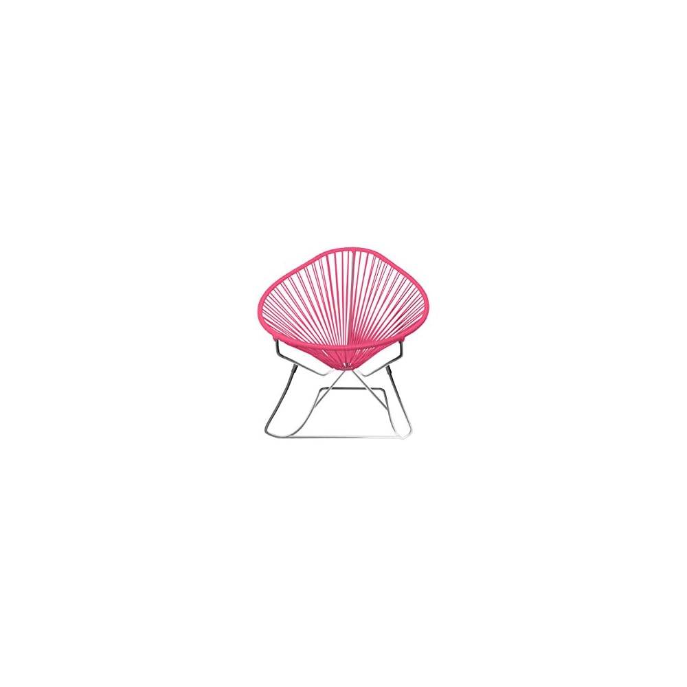 Innit Designs Acapulco Rocker, Grey Weave on White Frame