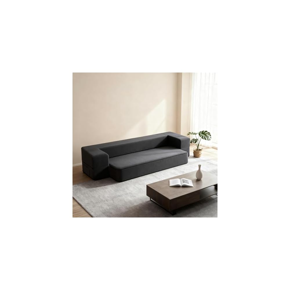 8 Inch Folding Sofa Bed Couch, Memory Foam Convertible Futon Sleeper Chair